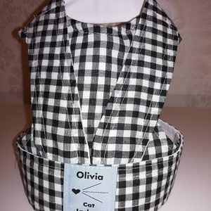 Gingham - Black and White (Back Fastening)