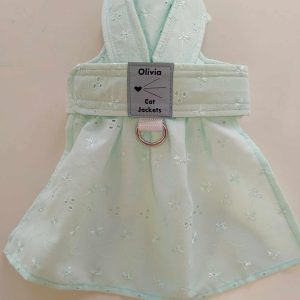 Broderie Anglaise - Mint - Dress (Back Fastening)