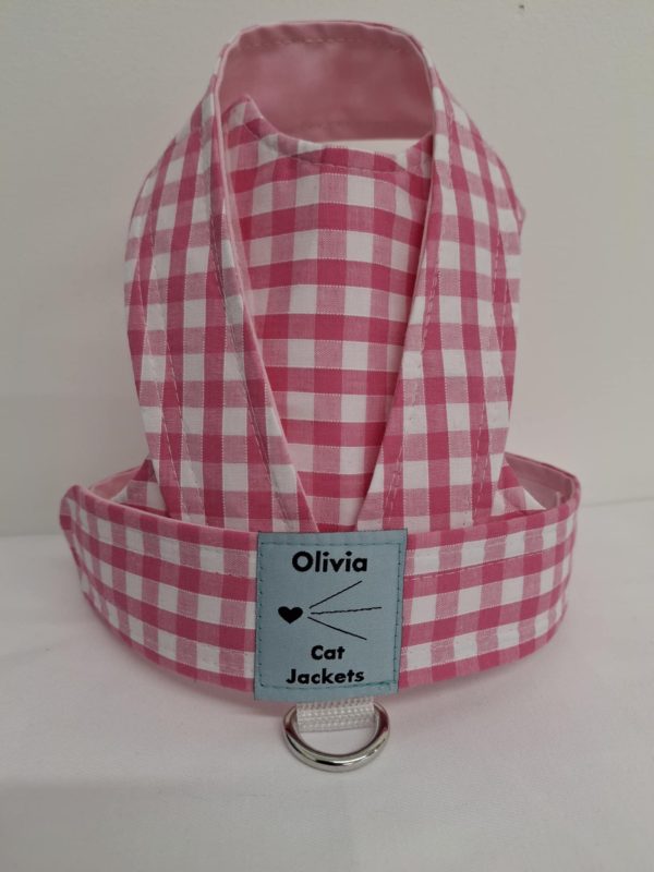 Gingham - Pink and White (Back Fastening)