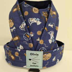 Cat and Mouse - Navy (Back Fastening)